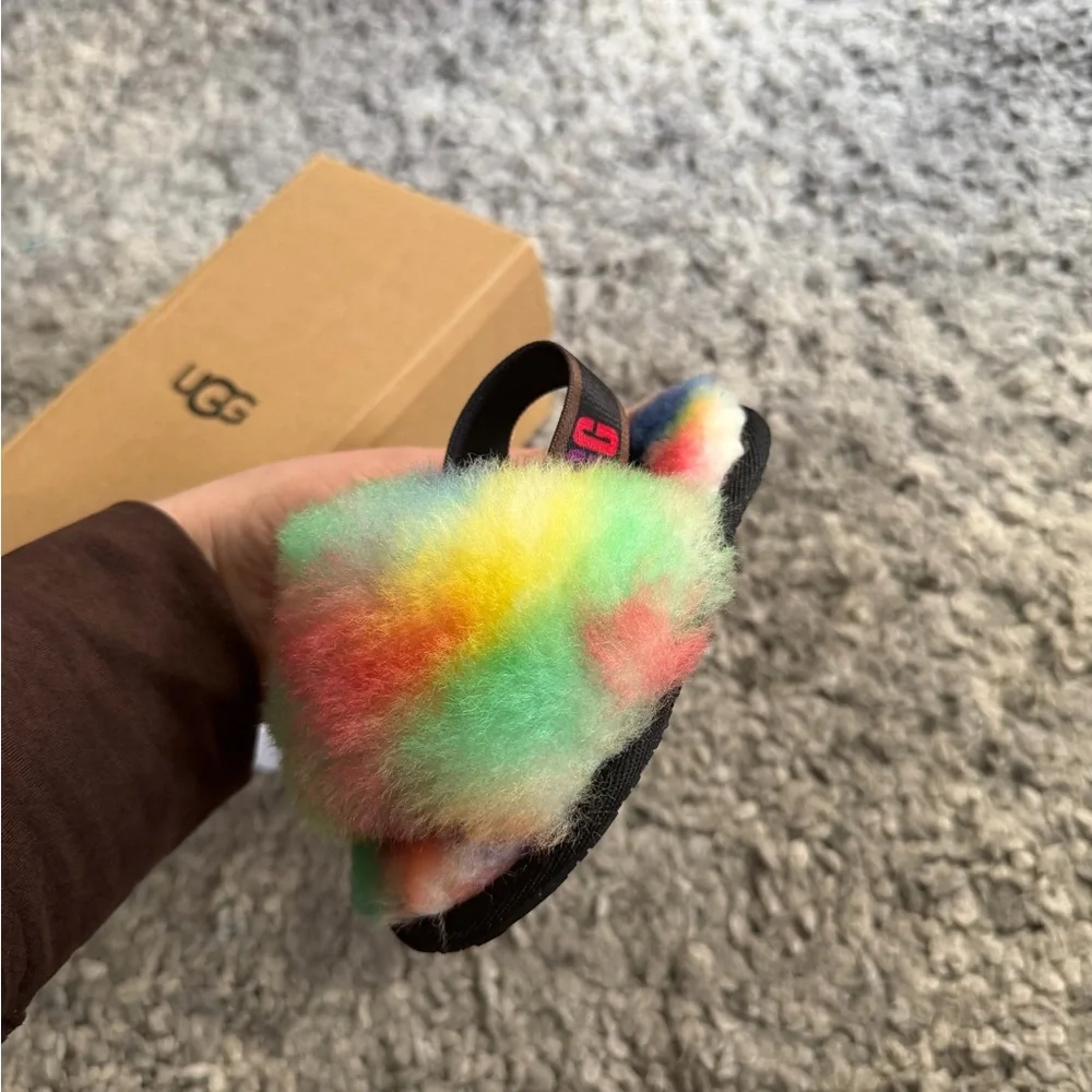 UGG Multicolor Fluffy Slippers